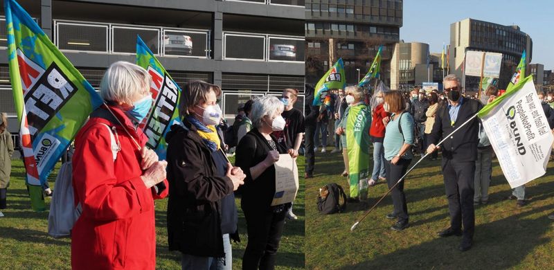 Hildener*innen waren auf der Demo am Düsseldorfer  Landtag - mit ÖPNV angereist auf Einladung des BUND Ortsgruppe Hilden